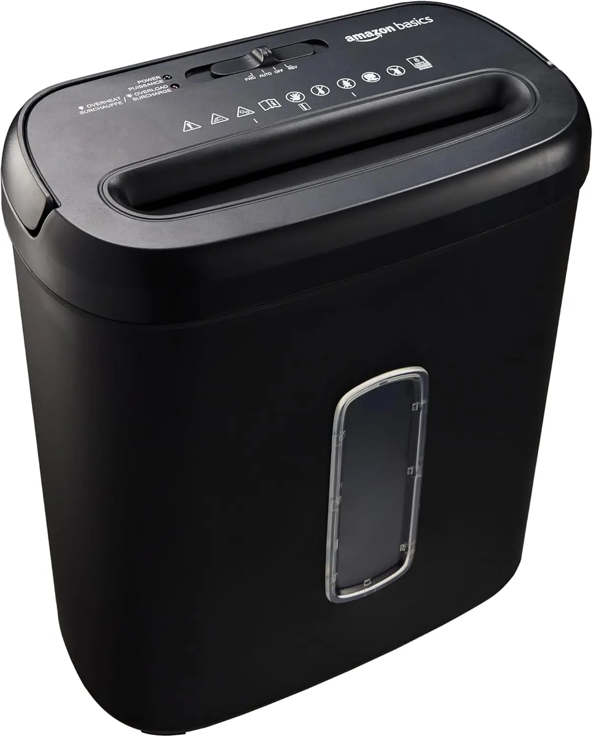 

Cross Cut Paper Shredder, 8-Sheet High Security P-4 Shredder with Auto Shut-off for Home Office, Black