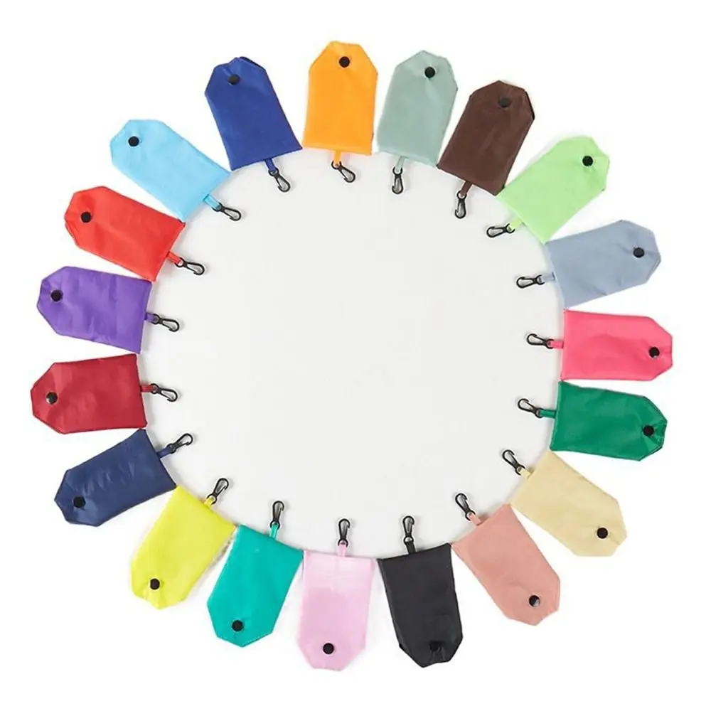 

Практичная однотонная сумка для покупок из полиэстера, экологически чистая большая сумка для супермаркета, сверхпрочная водонепроницаемая сумка для продуктов, дорожная сумка