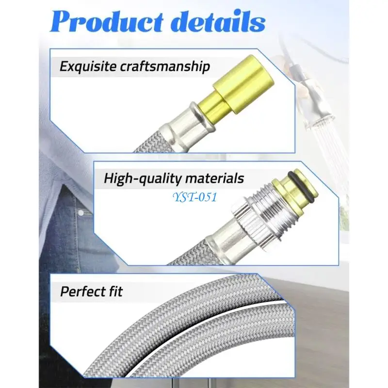 E15A Faucet Replacement Hose Heavy Duty Water Hose for Models RP50390 RP74608