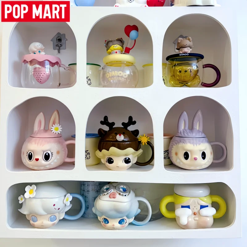 

Hot POP MART Hirono DIMOO Lububu CRYBABY Ceramic Mug Coffee Cup Series Blind Box Cartoon Portable Cup For Home Mystery Box Gift