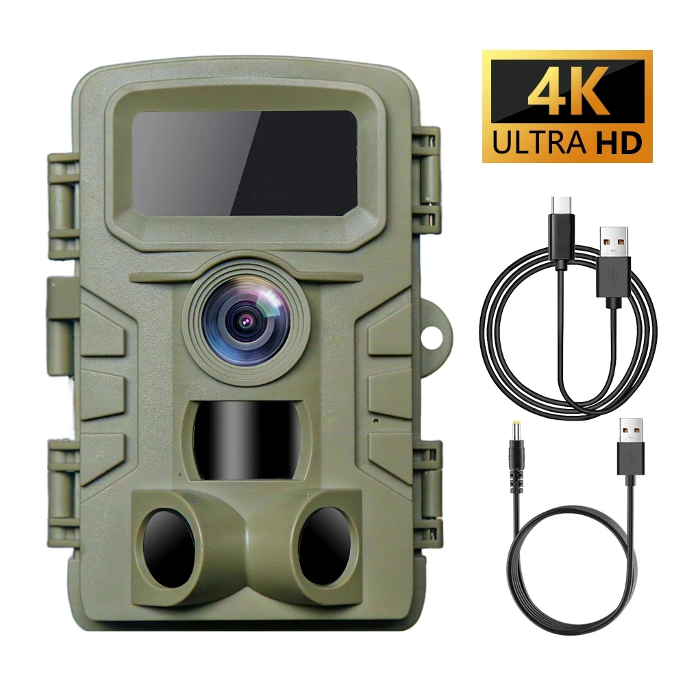 PR700 Kamera Jejak Satwa Liar Penglihatan Malam Inframerah HD 4K 48MP Kamera Luar Ruangan Pelacakan Pengawasan Liar Luar Ruangan untuk Berburu