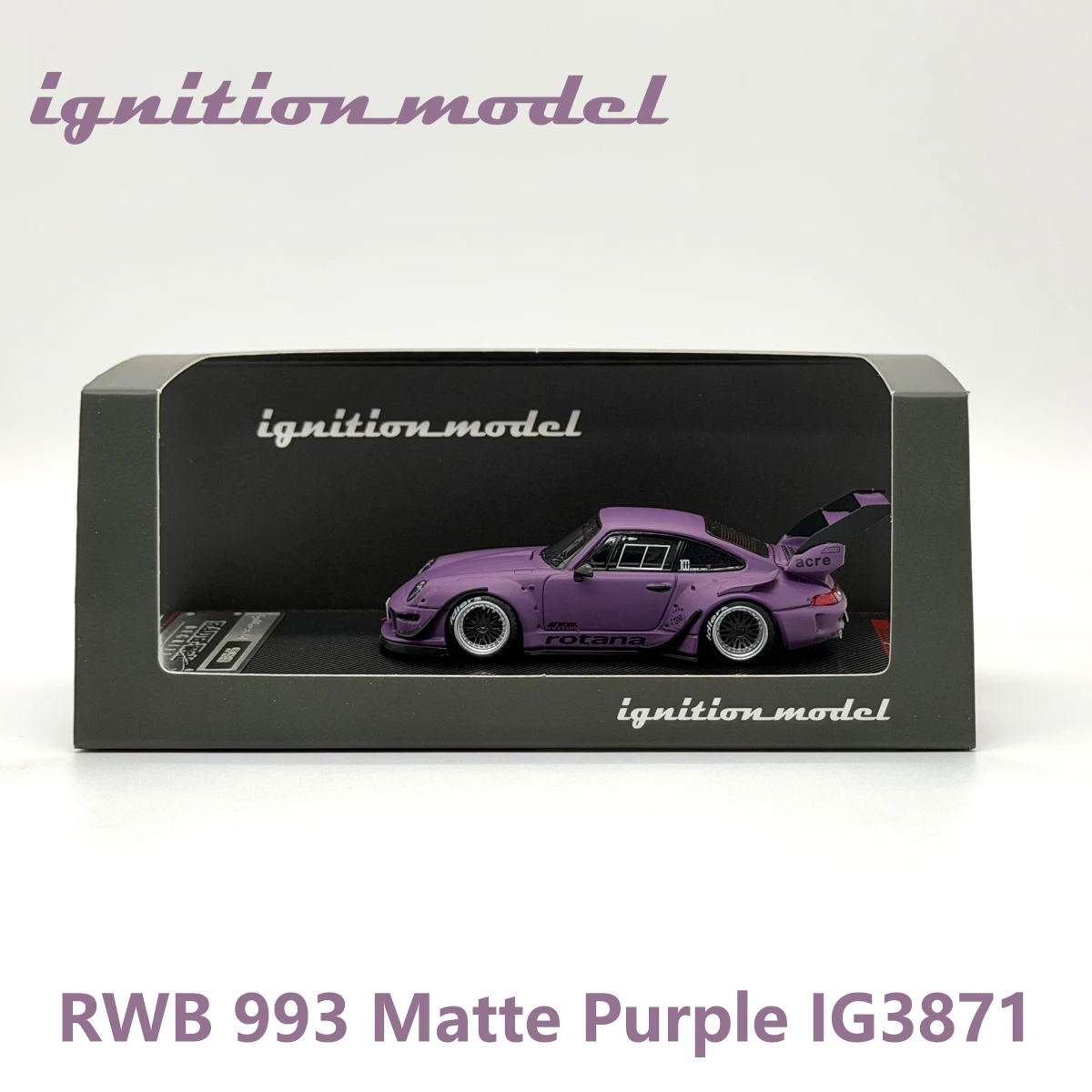 Ignition Model 1:64 Porsche RWB 993 Matte Purple Rotana Widebody Modified Diecast Model Car IG3871 in Stock view 6