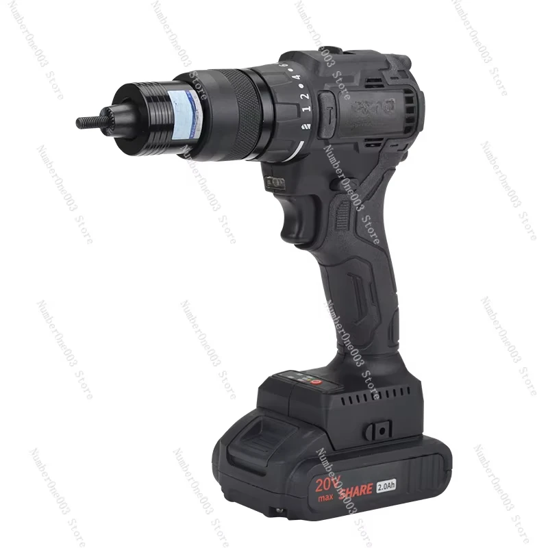 

Electric rivet nut gun with lithium battery, rivet cap grab, automatic advance and recharge, rivet pliers tool