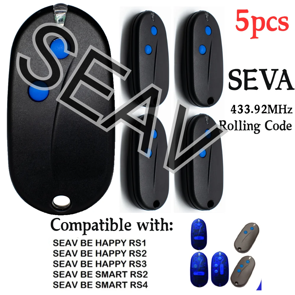 

1-10 шт. пульт дистанционного управления SEAV 433 МГц с подвижным кодом для SEAV BE HAPPY RS1 RS2 RS3 SMART RS2 RS4 устройство открывания гаражных ворот