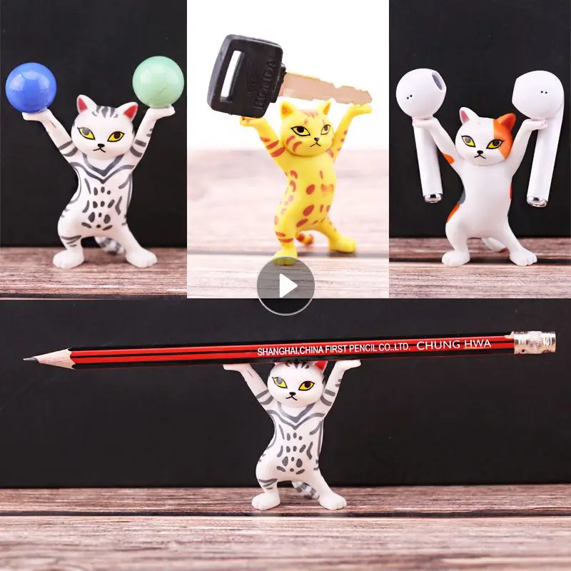 Pen Holder Fun Convenient Whimsical Trending Practical Innovative Cute Cat Pen Holder For Desk Office Supplies Home Decoration