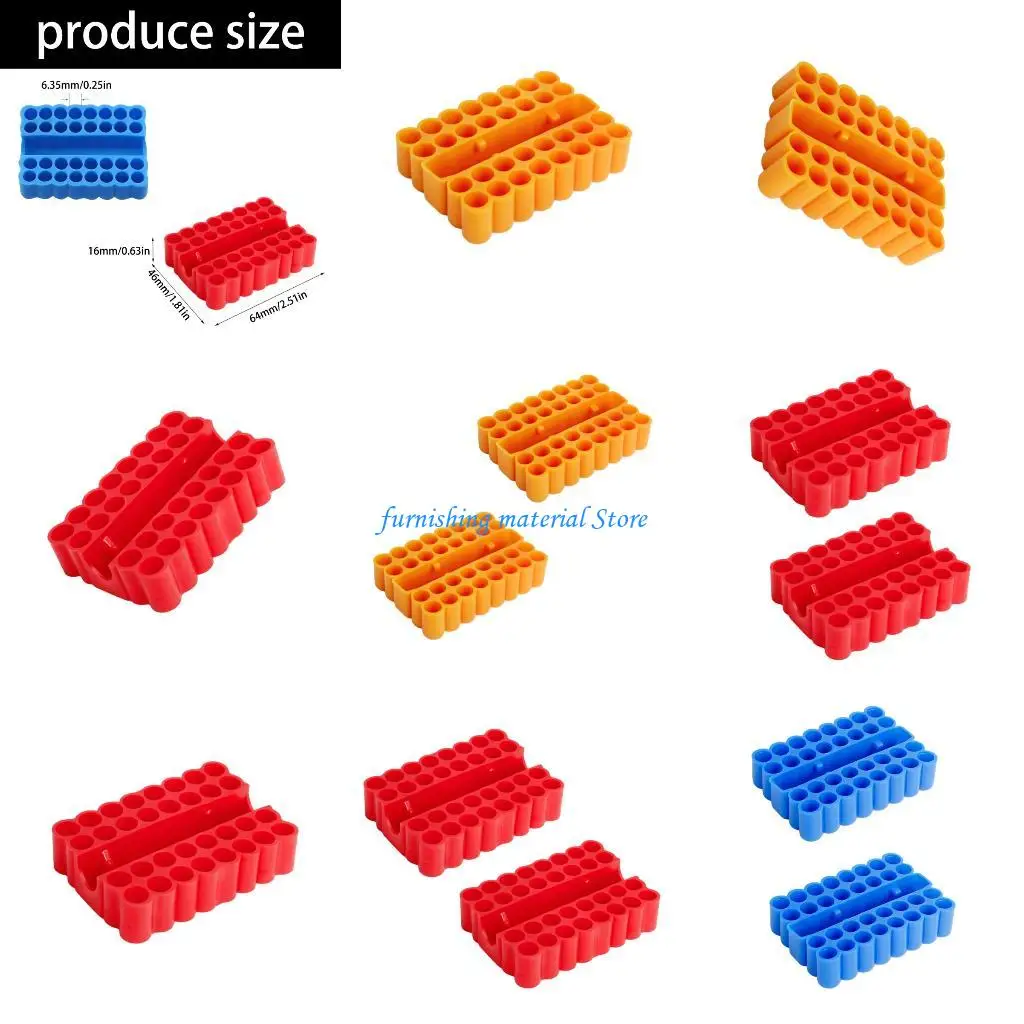 Y5GD 32 ثقوب بت حامل عرافة عرقوب دفعة رئيس عرقوب تخزين مفك الحفر المنظم مرونة عالية صندوق مطاطي PVC #1
