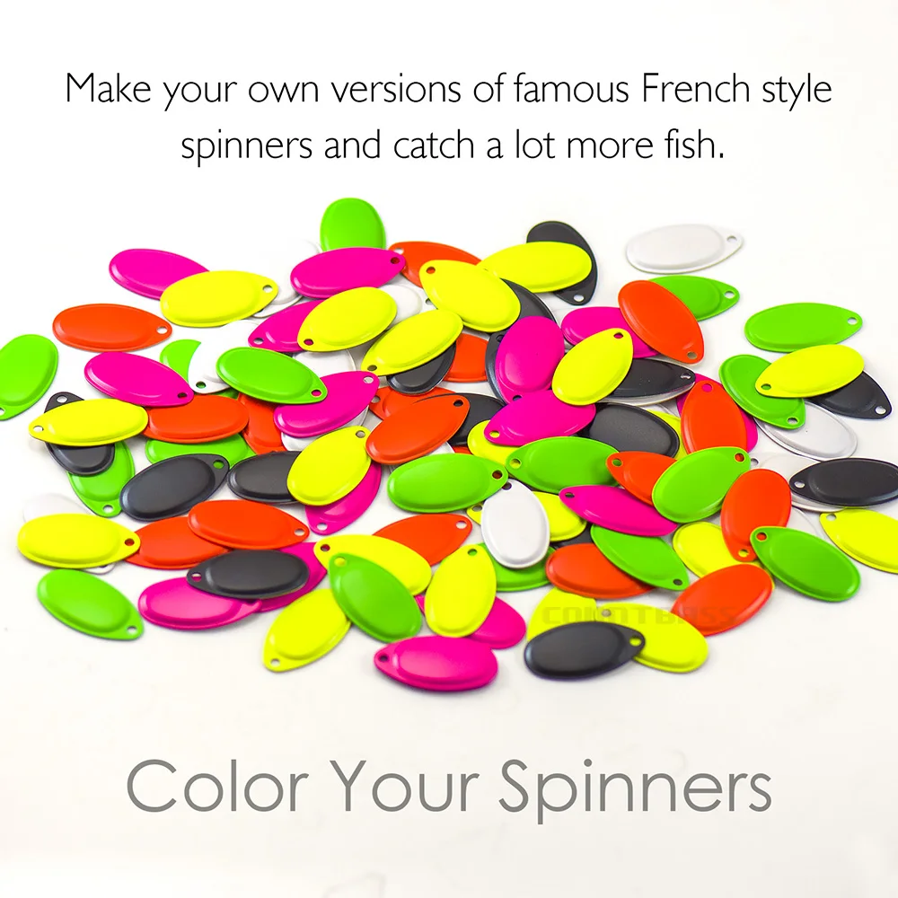 COUNTBASS 10pcs Size 0-6 Painted Color On French Spinner Blades  Custom Fishing Lures Tackle Craft