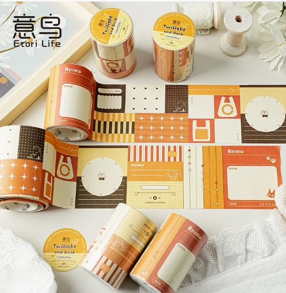 

6 шт./1 лот, декоративные клейкие ленты, цветные ленты для дневников, наклейки для скрапбукинга, DIY