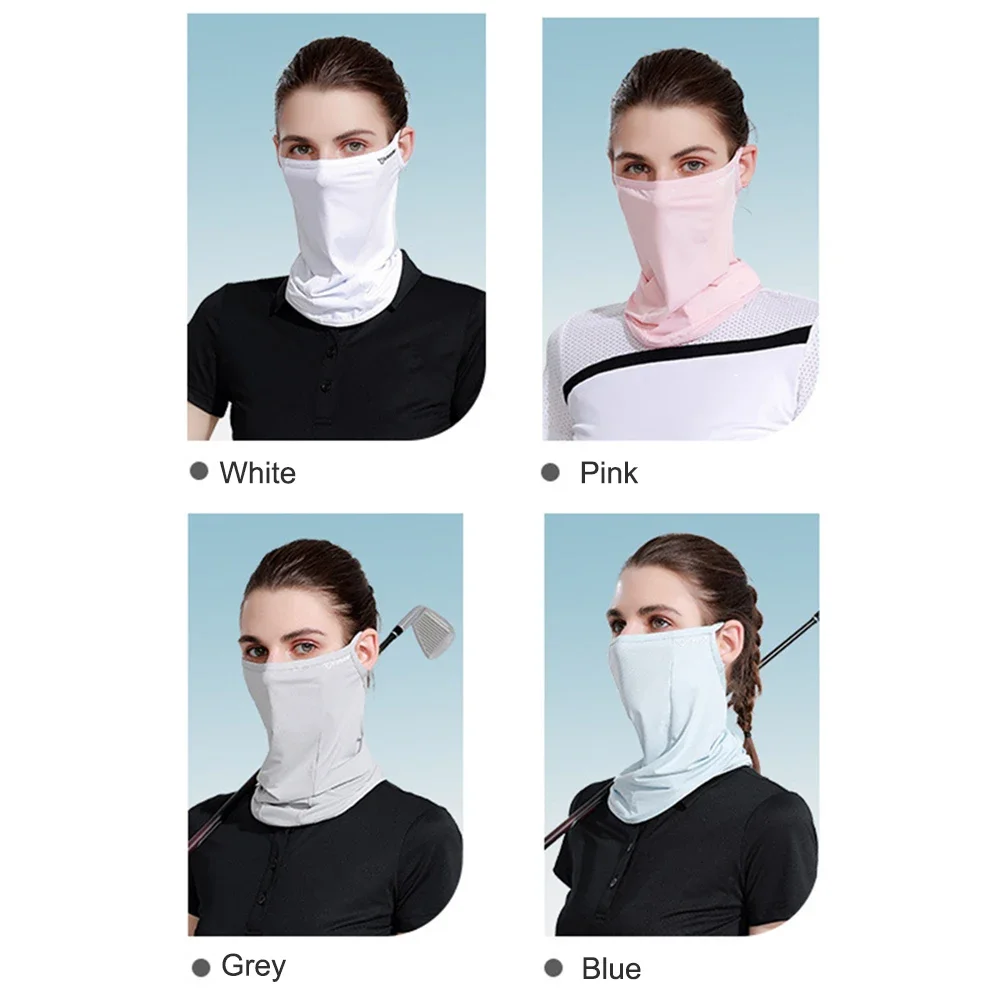 Maschera unisex Maschera di protezione solare UV in seta di ghiaccio traspirante Morbida regolabile anti-ultravioletti sottile per attività estive all'aperto