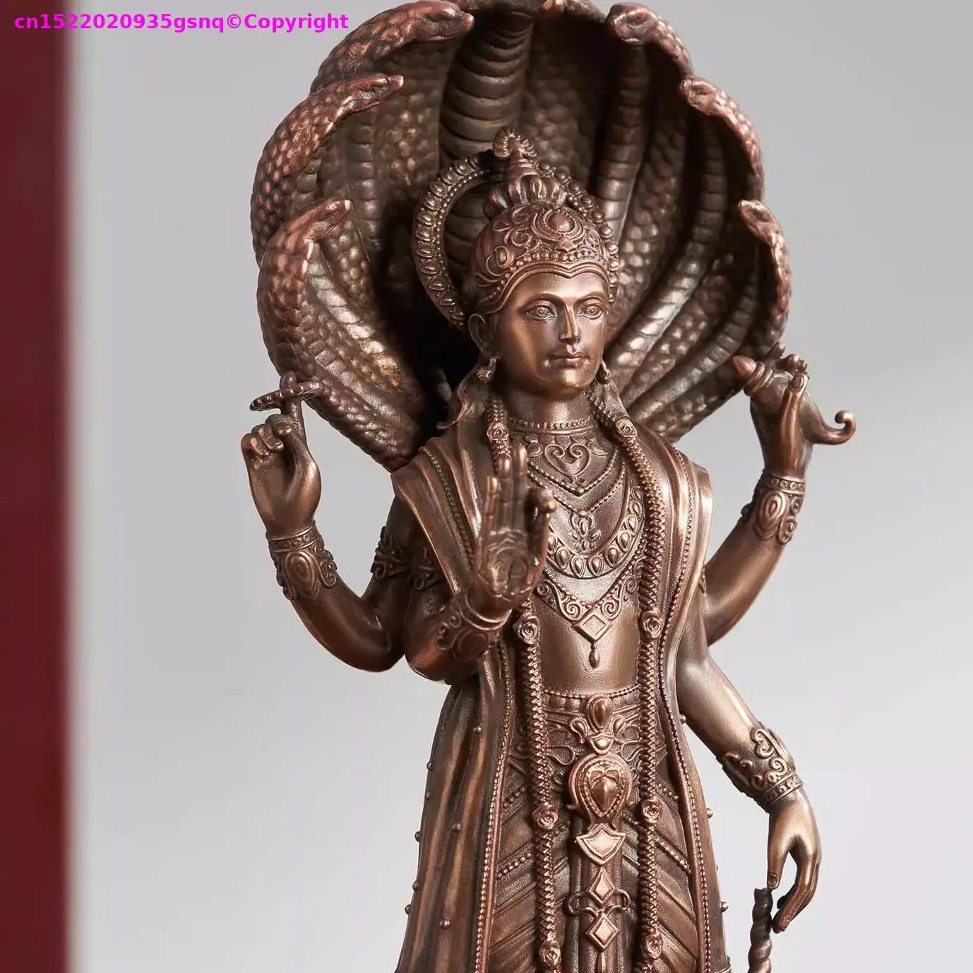 Special offer Rare Exquisite Hari Vishnu Buddha statue copper carving Hinduism Buddhist Hindu altar Dharma family worship 23cm