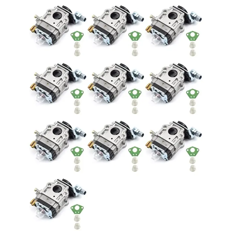 10 Set 15Mm Carburetor Kit For Brush Cutter 43Cc 49Cc 52Cc Shredder Chain Saw Chainsaw-[Toolmr A83]