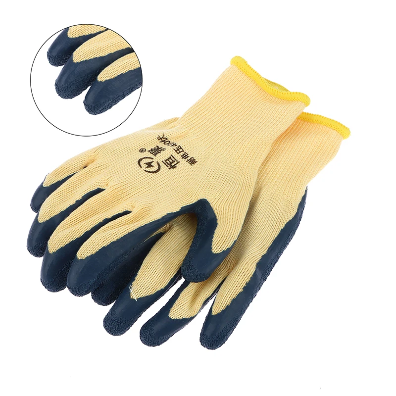 Guantes aislantes de 400v, protección de seguridad antielectricidad, guantes de trabajo de electricista de goma, herramienta de protección, 1 par