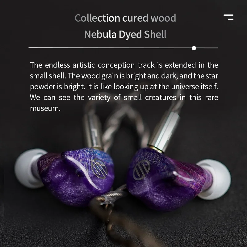 BGVP-auriculares intrauditivos DM9 4EST + 1DD + 4BA, audífonos HIFI con Cable MMCX, auriculares IEMs de talla de madera