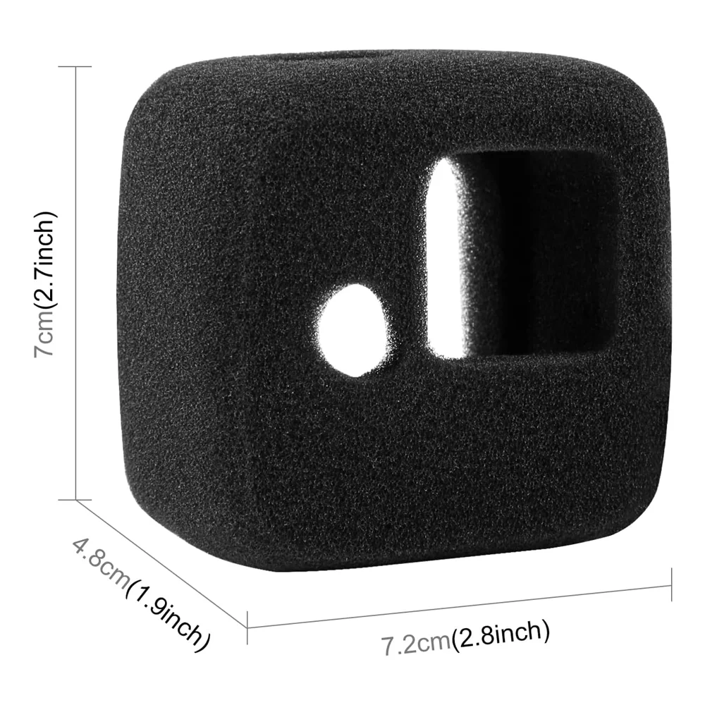 Sponge Case Protective Frame Windproof Noise Reduction Housing Shockproof for GoPro Hero 11 Black Mini Accessories