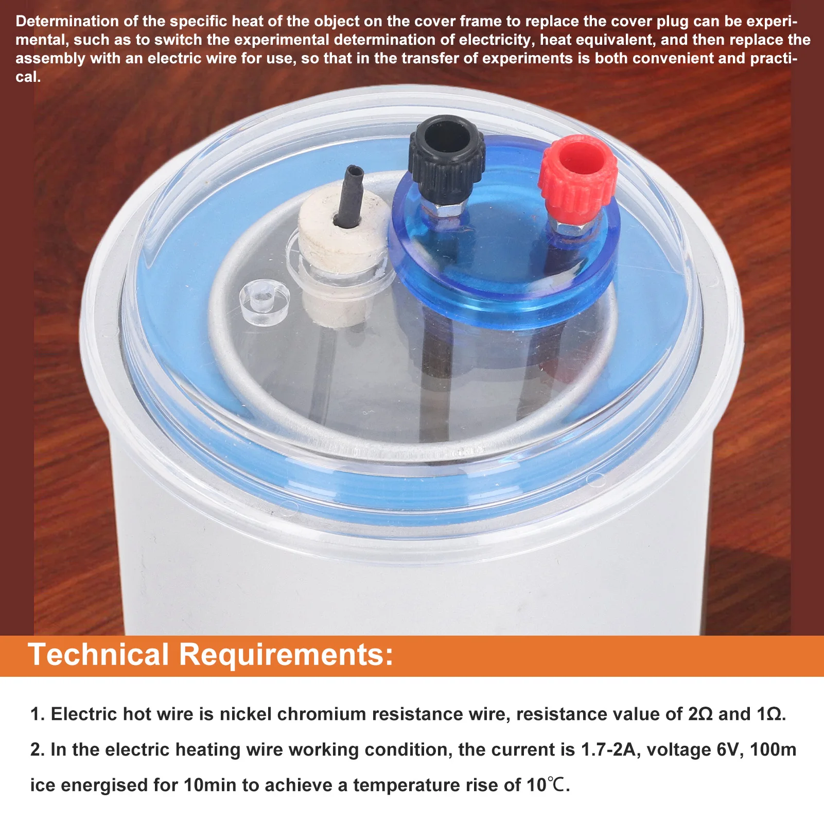 Heat Measurement Electric Calorimeter PVC Double Wall Electric Calorimeter for School Physical Electrical Laboratory Equipment