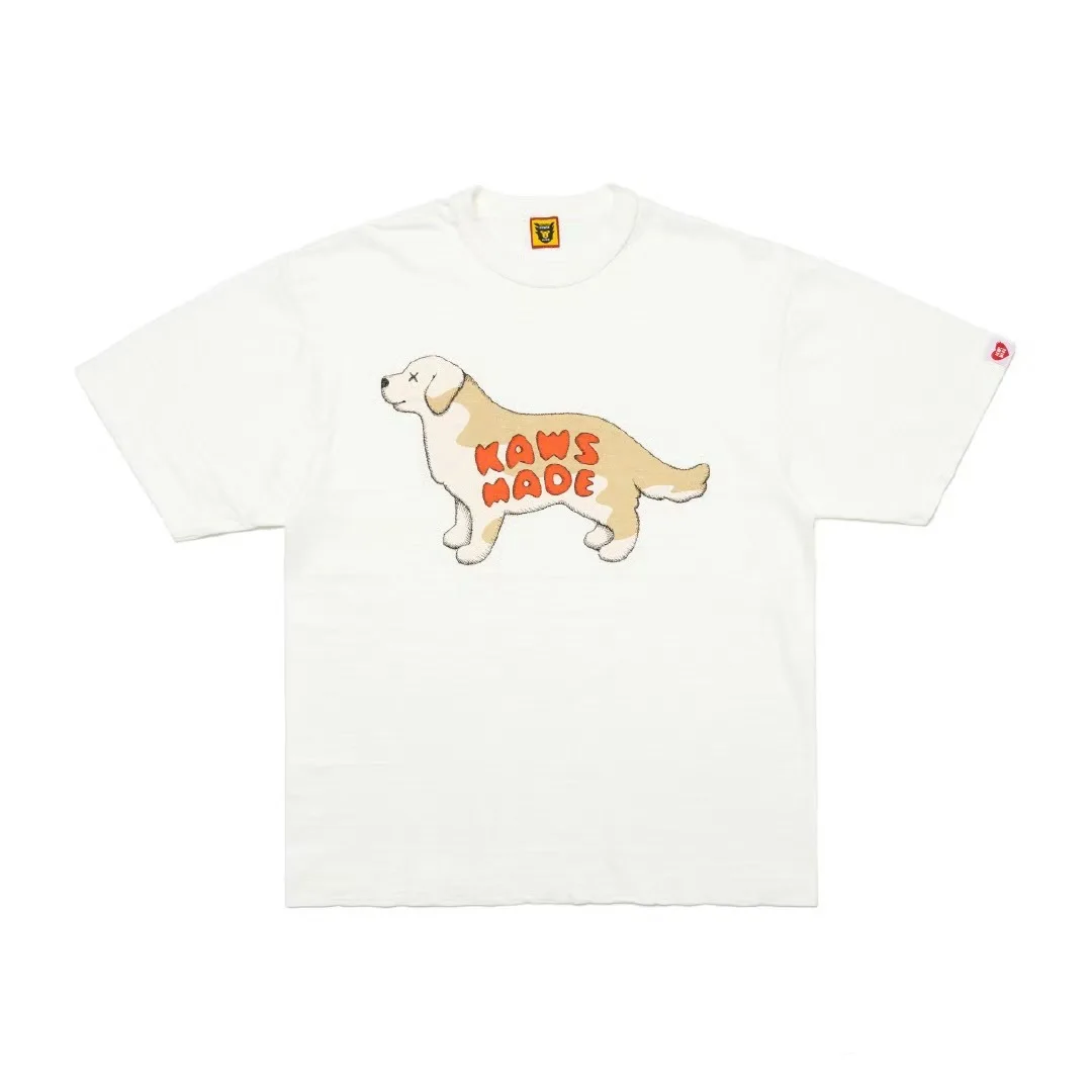 HUMAN MADE 2026 Summer New Japanese Bamboo Cotton Summer Short-Sleeved T-Shirt Loose Round Neck Cute Print