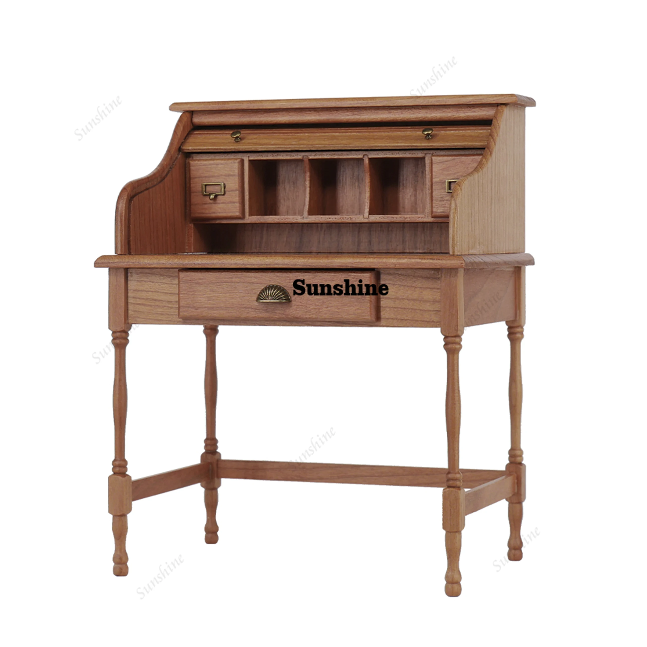 1/6  Dollhouse study Room Accessories  Mini Furniture Retro shutter desk