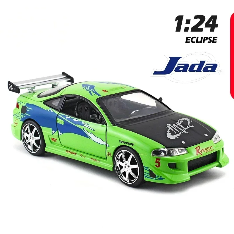 

Jada 1:24 1995 Mitsubishi Eclipse Игрушечный автомобиль из сплава, литье под давлением и игрушечные транспортные средства, модель автомобиля, миниатюрная масштабная модель автомобиля, игрушки для детей