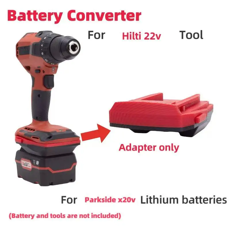 Batteries Converter For Parkside X20V Team Lithium Adapter  Converter To Hilti 22v Tools Convert (Not Including Tools & Battery)