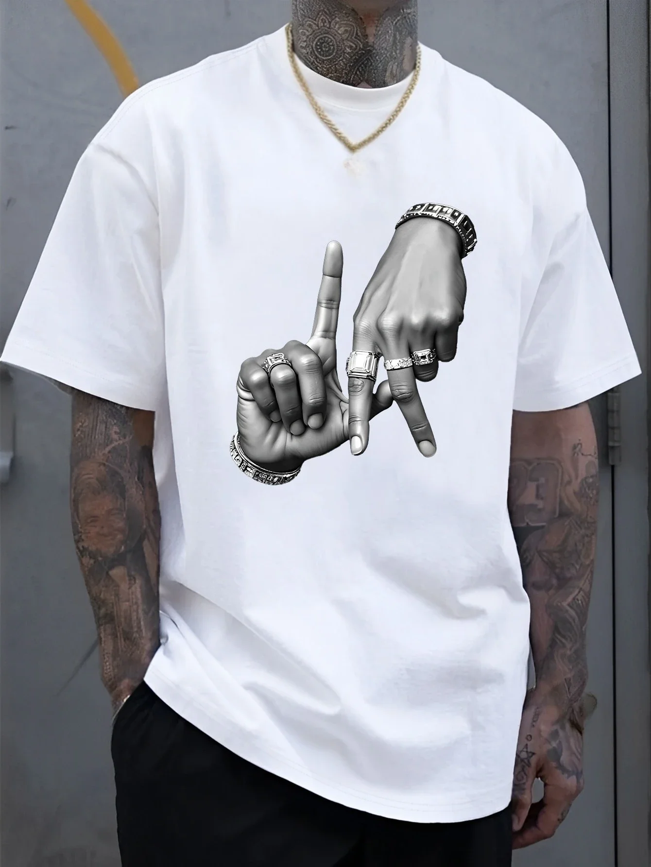 Fashion Minimalist Los Angeles Oversized T-Shirt Cotton Tee Loose Casual Trendy Streetwear for Men Women Summer Spring Novelty