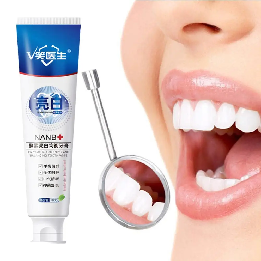 Creme dental Mousse Clareador Dental, Limpeza Profunda, Remove Dentista, Branqueamento Dental, Manchas de Cuidados, Placa Oral, E1R2, 100g