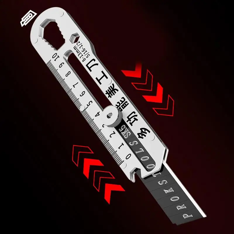 Utility Knives All Steel Retractable Cutter With Safety Lock For Carpet 10-in-1 Heavy Duty Utility Knives Multipurpose Cutting