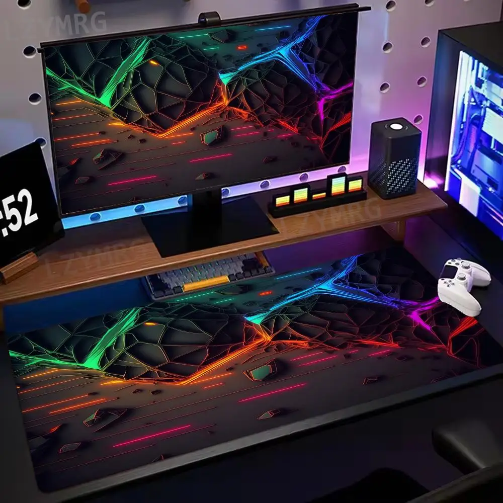 

3D Geometry Mouse Pad Large Size Rubber Base Anti-slip PC Desk Accessories Mousepad for Office and Gamer Keyboard Mats Decor Mat