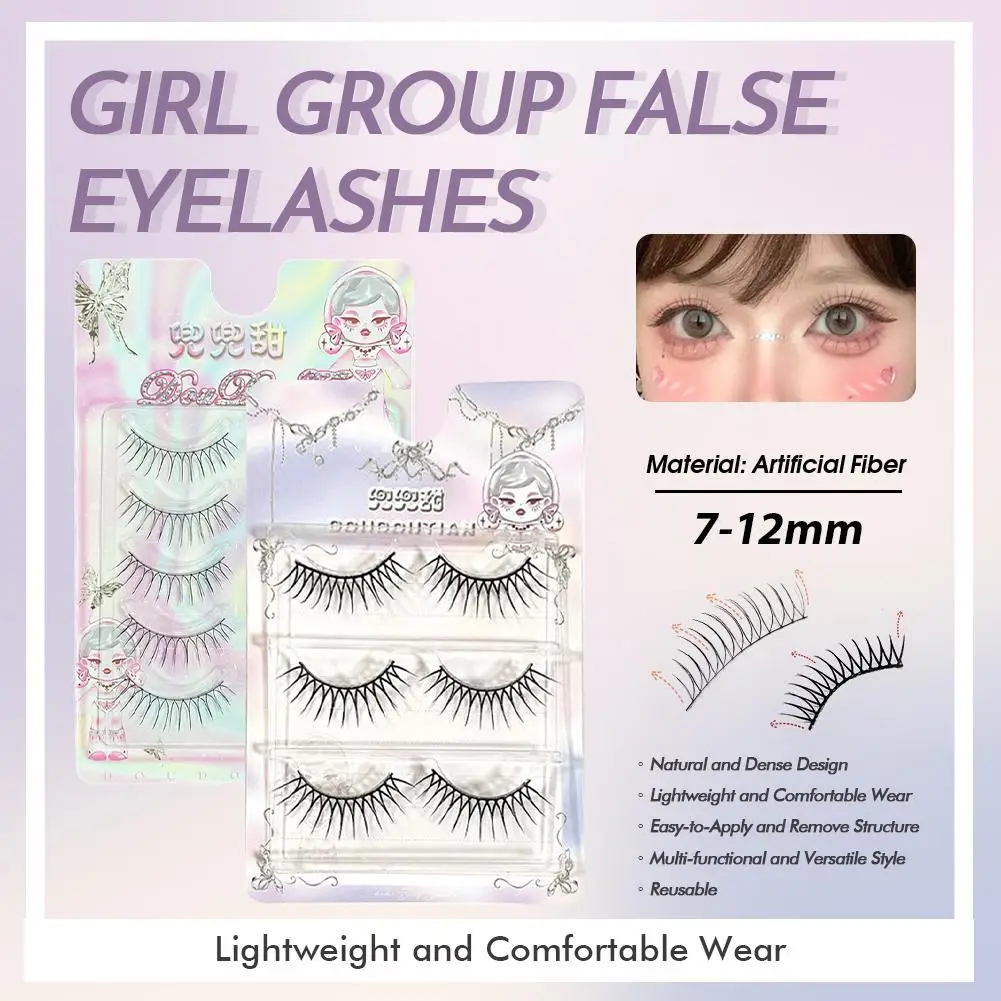 Sztuczne rzęsy Dream Deer, rzęsy w kształcie litery V, naturalne, transparentne, narzędzia do makijażu, kępki rzęs, kosmetyki do cosplayu, sztuczne rzęsy.