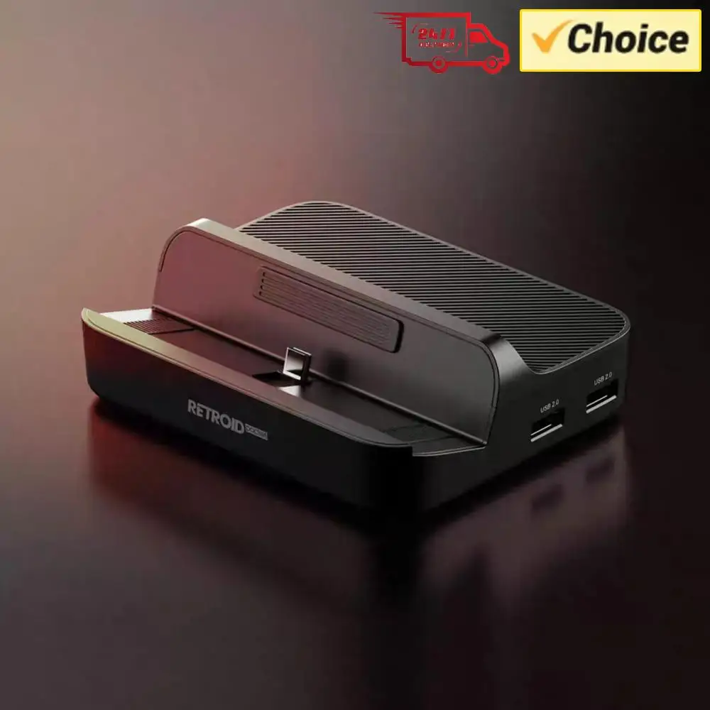 7 In 1 Charging Dock for Retroid Pocket 5 Charger Dock Station PD Charging HDMI-Compatible 3*USB3.0 2*USB2.0 for RP5 RP4 Pro RP4