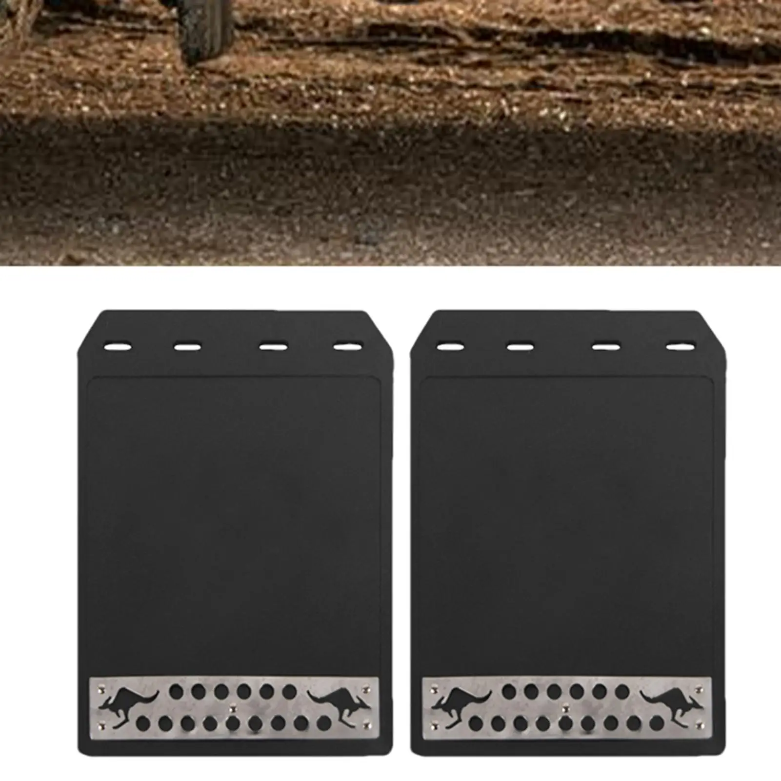 2pcs Truck Mud Guards Splash Guards Heat Resistant Wear Resistant EVA Mudflaps Kit For Pickup Trucks SUV Off Road Accessories
