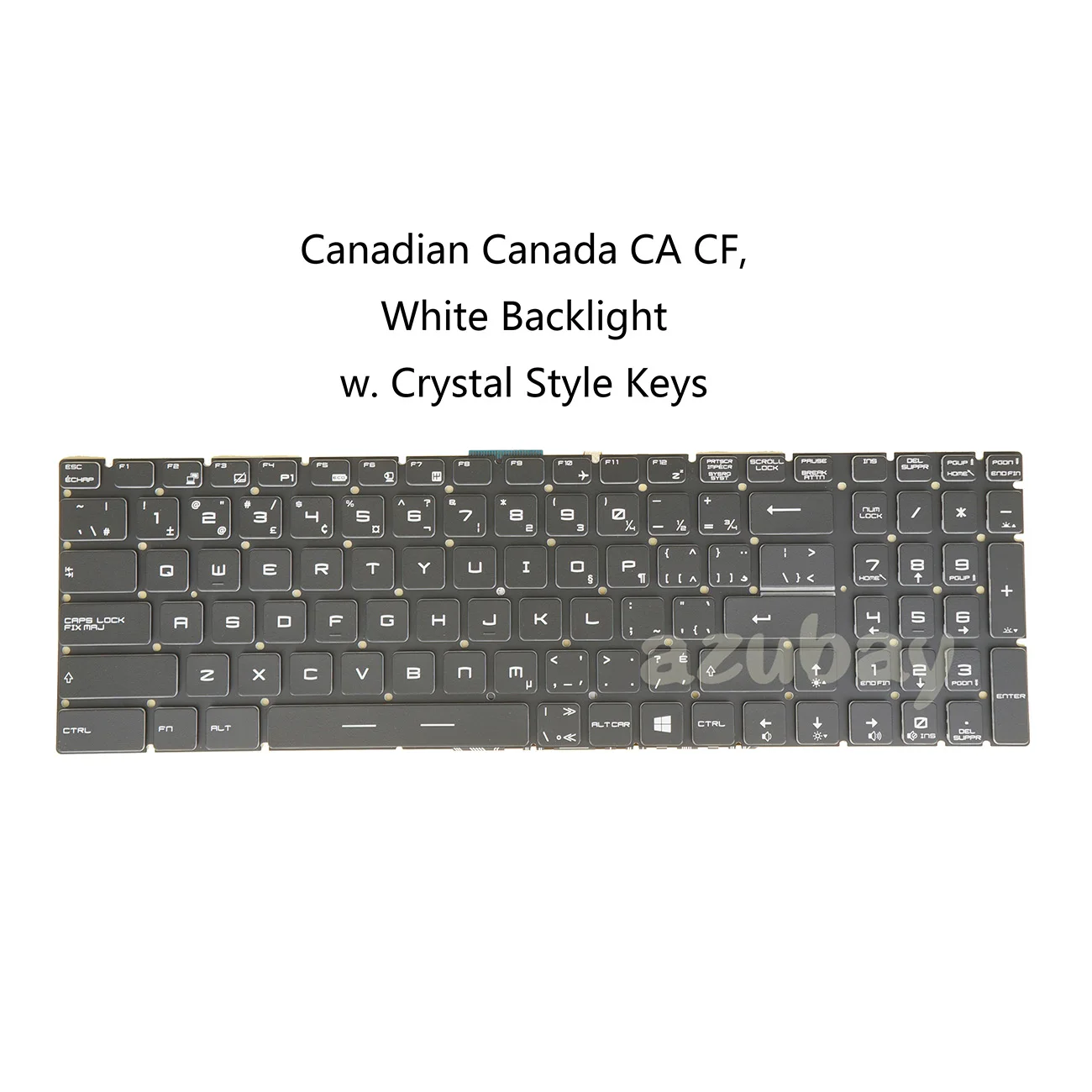 White Backlit Canadian Laptop Keyboard For MSI MS-16J2 MS-16J1 MS-1792 MS-1791 MS-1795 MS-1794 MS-16J5 MS-16J4 MS-179B MS-1799