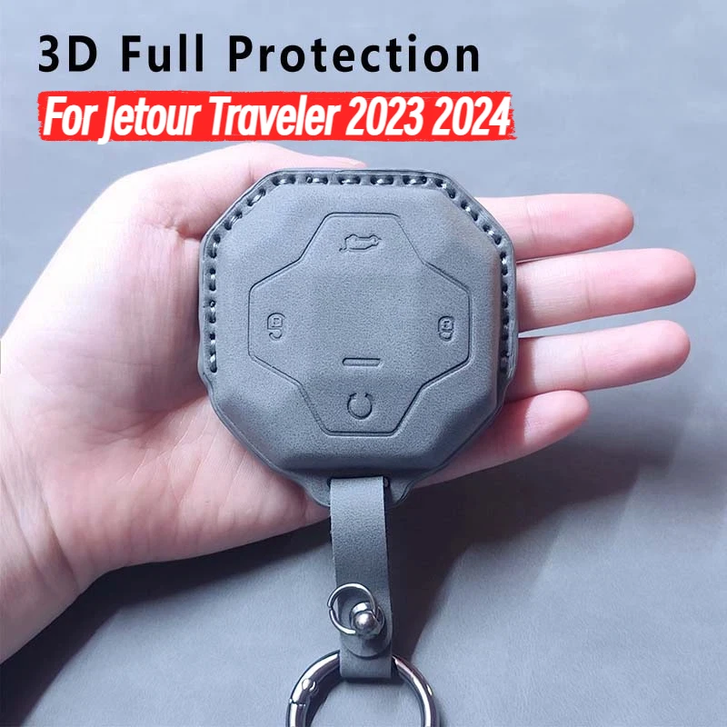 Car Remote Key Case Cover Shell Fob For Jetour Traveler 2023 2024 Chery Keyless Keychain Durable Luxury 1 SET Holder Accessories