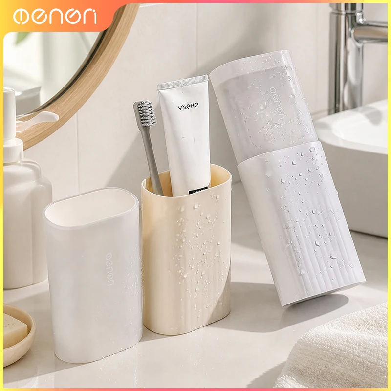 Travel Toothbrush Box Portable Mouthwash Cup Set Business Trips Travel Water Cup Toothpaste Storage Bathroom Storage Cups For Ou