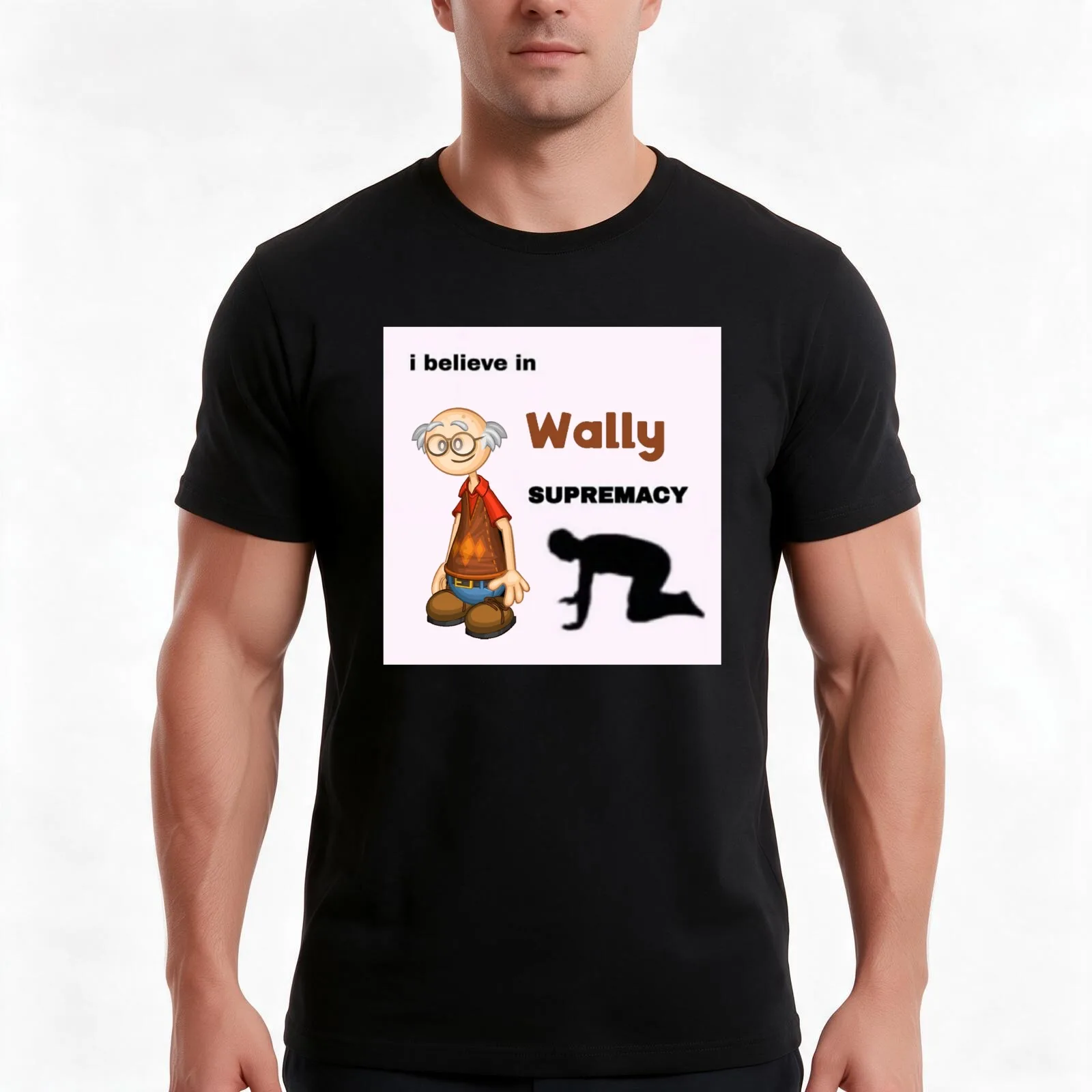 Wally Supremacy T-Shirt Summer Casual Cotton Tee Oversized Streetwear Tops Vintage Graphic Print Loose Fit Short Sleeve