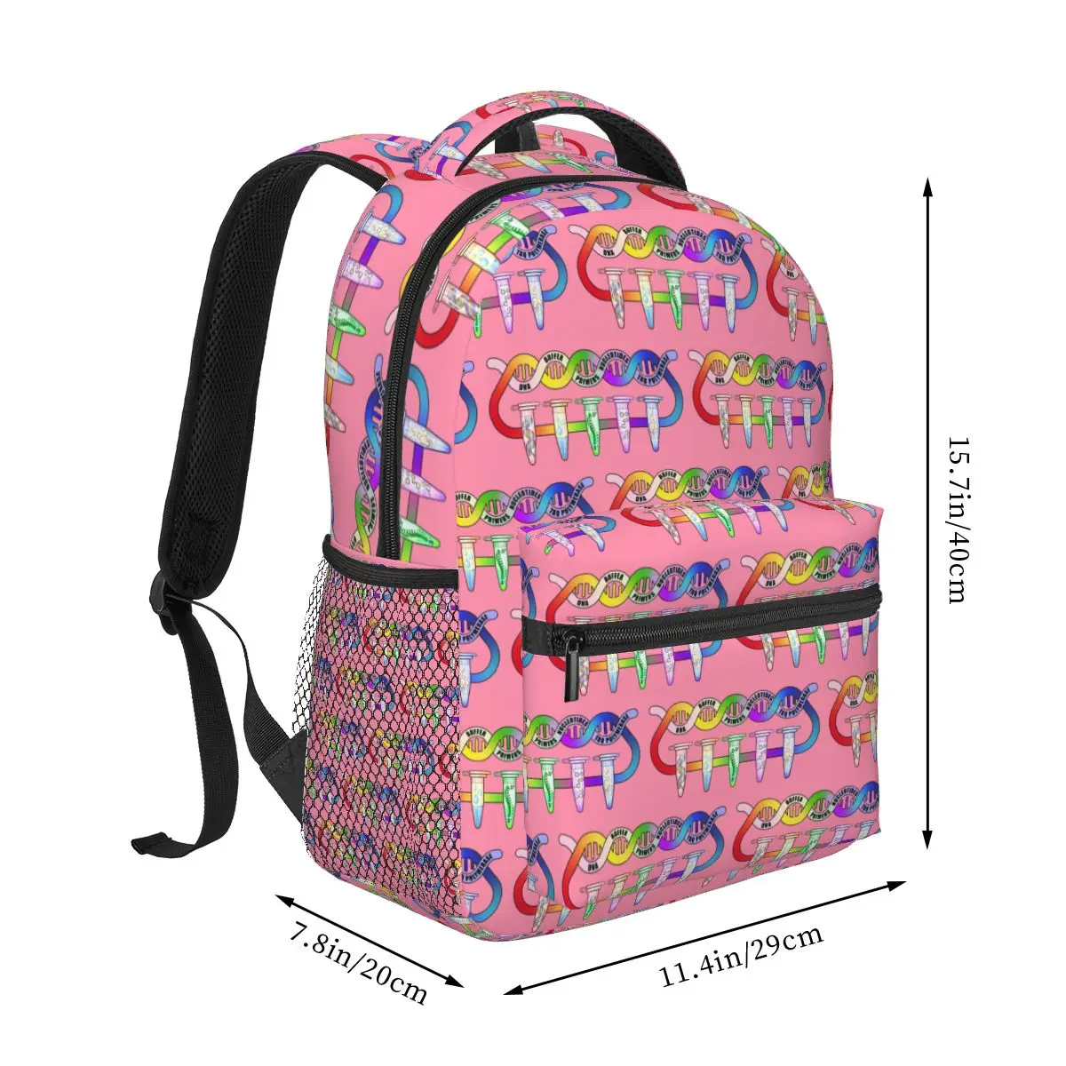 PCR Polymerase Chain Reaction Process Steps Backpacks Boys Girls Bookbag Children School Bags Cartoon Rucksack Shoulder Bag