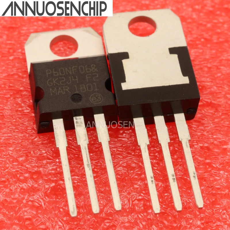 50PCS/LOT P60NF06 TO-220 STP60NF06 MOSFET N field effect tube 60V 60A 100% new original