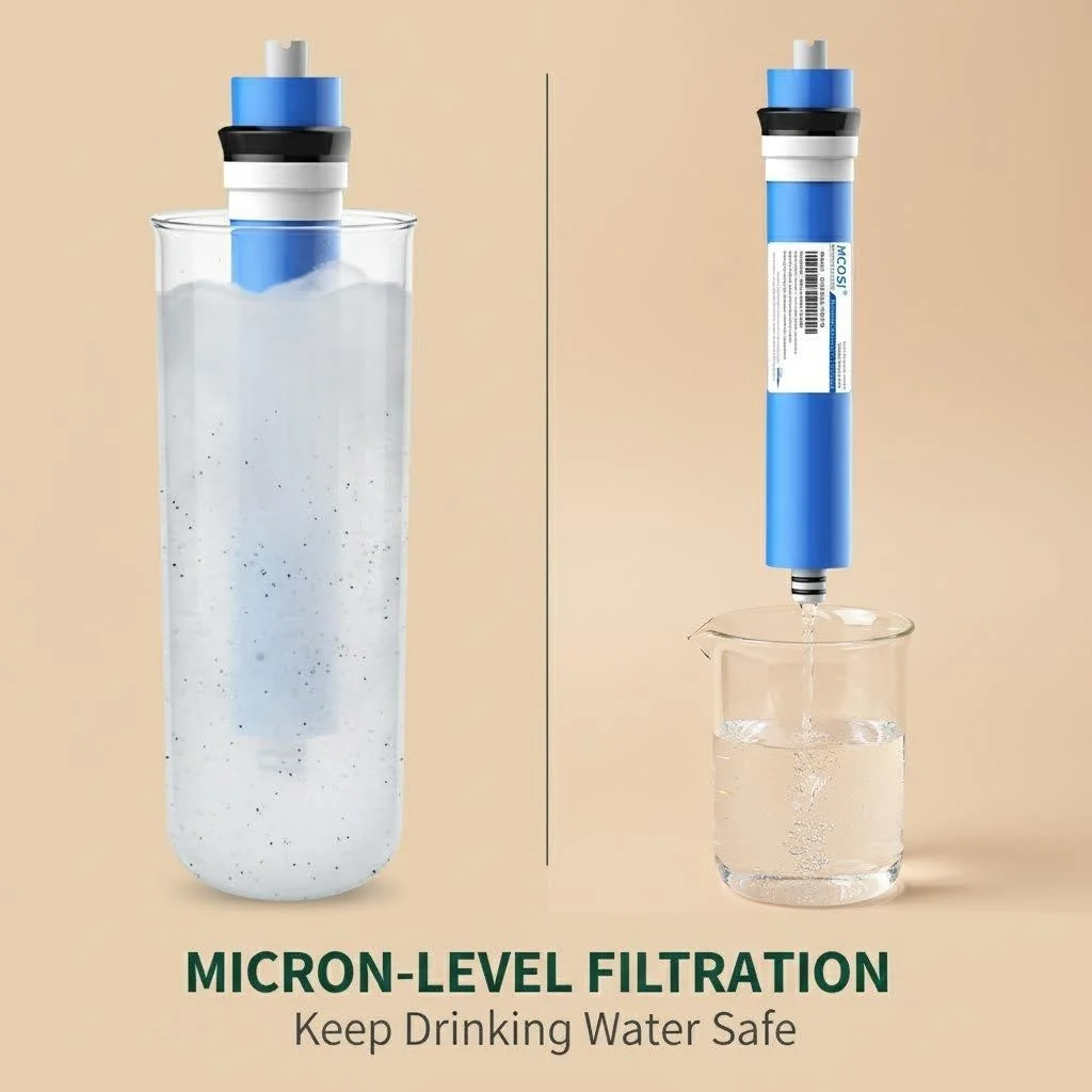 MCOSI 400GPD Home Kitchen Reverse Osmosis RO Membrane Replacement Water System Filter Purifier Water Drinking Treatment