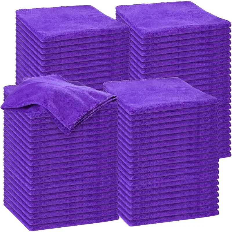 

120 Count Microfiber Cleaning Cloths for Cars 15.75 x 15.75 Inch Ultra Absorbent Car Towels Drying Reusable Cleaning Supplies