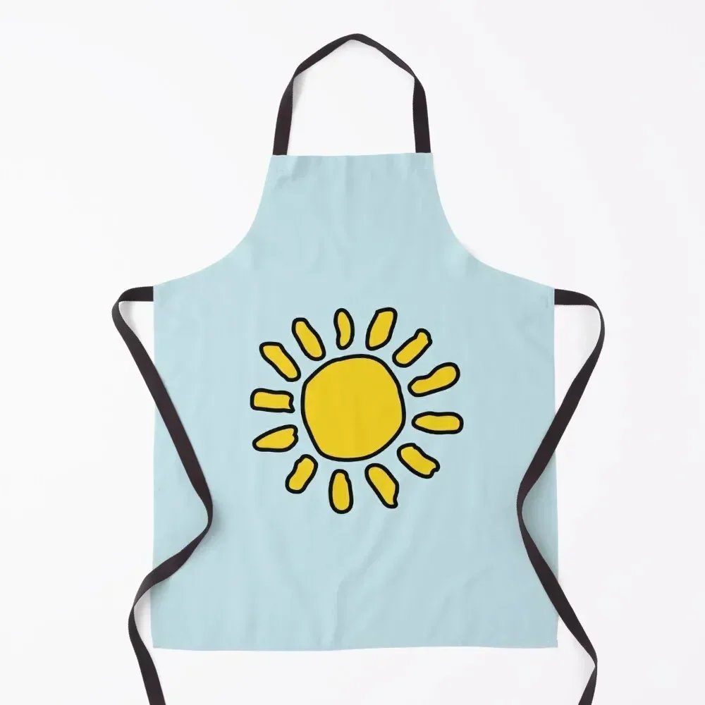

Cute Sunshine Illustration Apron Waiter Uniforms Ladies kindergarten teacher cleanings Apron