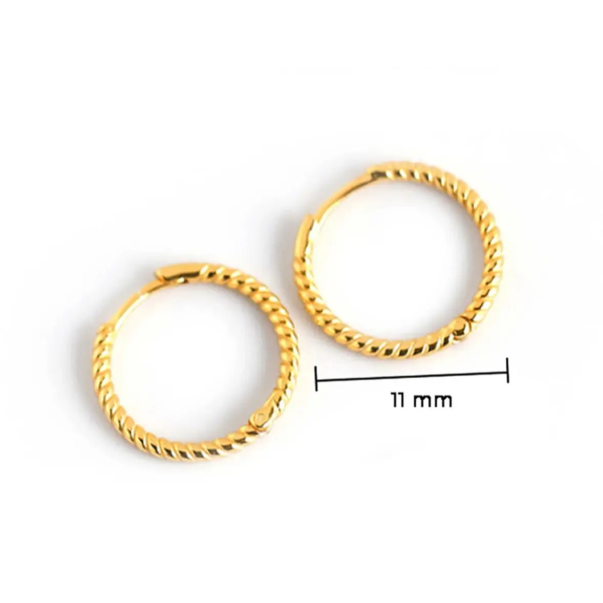 GRA 11MM Classic Circle Hoop Earrings For Women 925 Sterling Silver Round Earring Men Pendientes Huggie Earring Jewelry Aretes