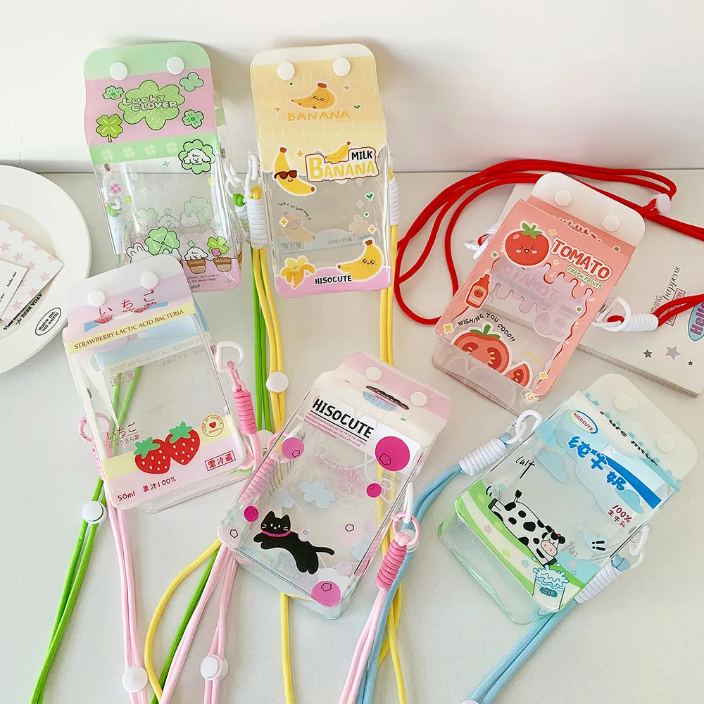 INS نمط صندوق الحليب حقيبة حامل اليابانية لطيف عروسة كارتون حقيبة طالب بولي كلوريد الفينيل Crossbody تون السلع حقيبة عرض حقيبة التخزين #1