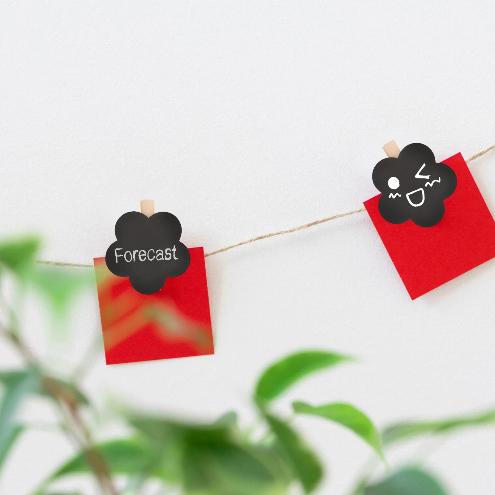 30pcs Chalkboard Labels Chalkboard Signs Wooden Message Clip Blackboard Food Labels Marker Reusable Wood Display