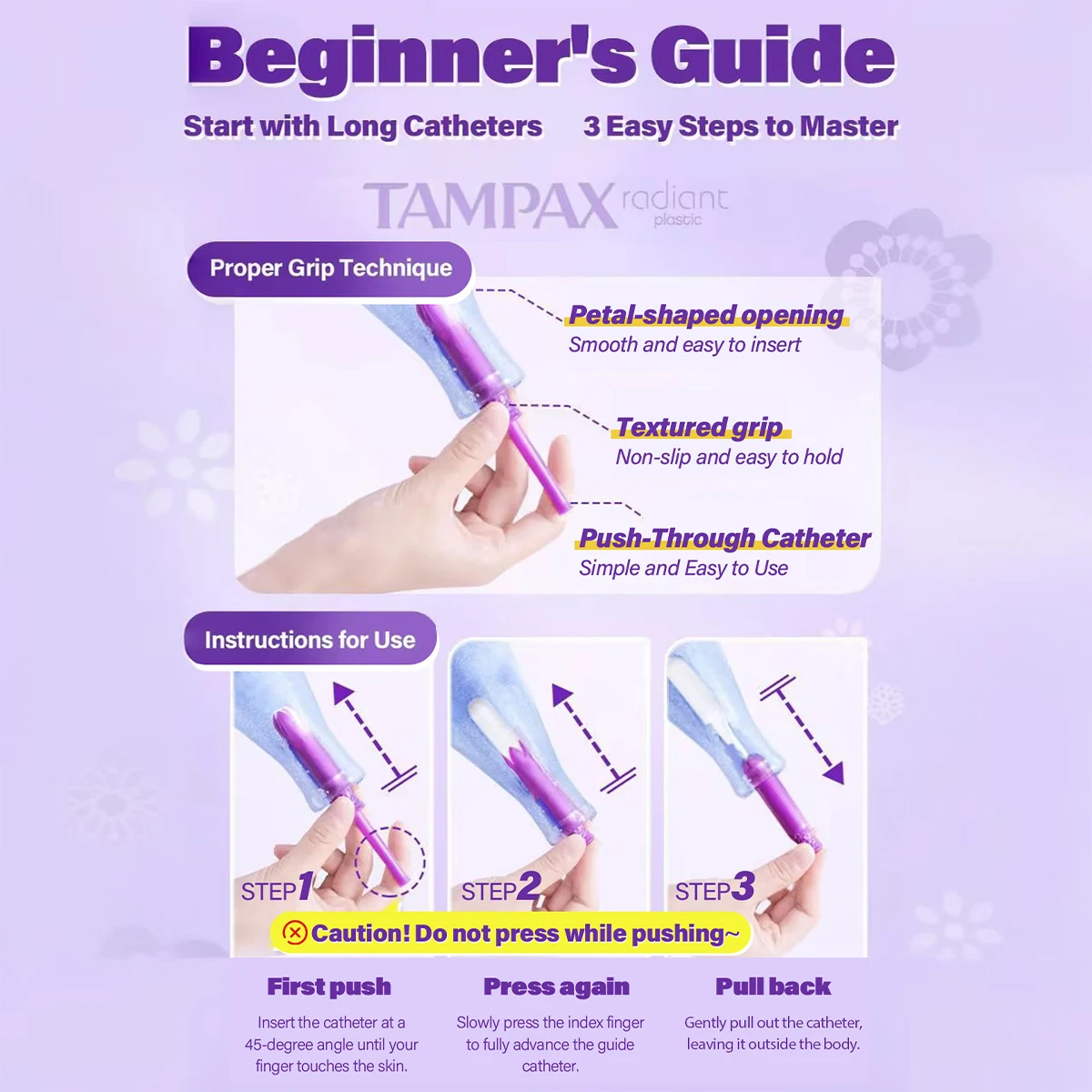 Tampax Radiant Plastic Easy Use Applicator Tampon SUPER Absorbrncy 16&7 Count,Soft Cotton,Smooth Insert,Glide Applicator