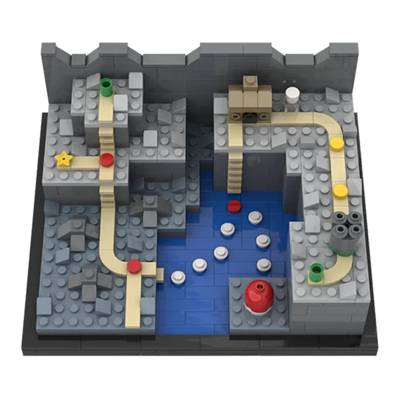 Juego de bloques de construcción MOC para niños, modelo Popular, aventura, cueva montañera, regalos de tecnología Modular, ensamblaje de vacaciones, juguetes, traje