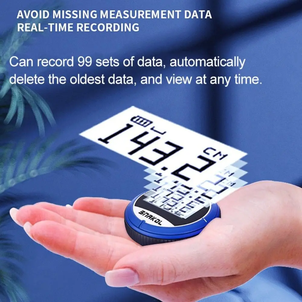 LCD Display Electronic Digital Tape Measure Small Size High-precision Rolling Measuring Tool Portable Design Multifunctional