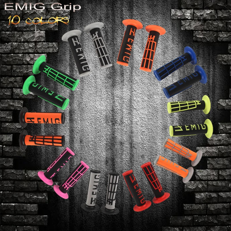 Motorcycle Hand Grips Handle MX Grip EMIG Grip FOR KTM YAMAHA KLX CRF Motorcycle Dirt Pit Bike Rubber Handlebar Twist Grip
