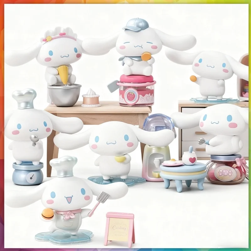 

Cinnamoroll Big Ear Dog Kitchen Toy Blind Box Handmade Ornament Birthday Gift Cooking House Series