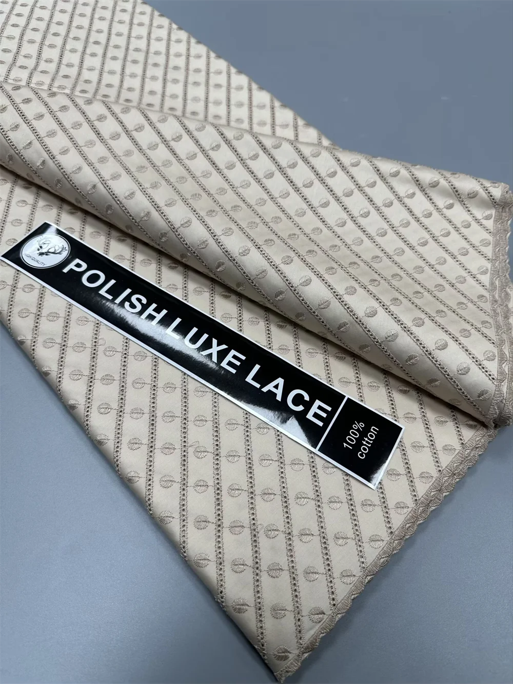 

Pure Color African Satin Drill Poland100% Cotton Lace Fabric 2026 High Quality Swiss Voile Lace Fabric For Men Women Wedding Sew