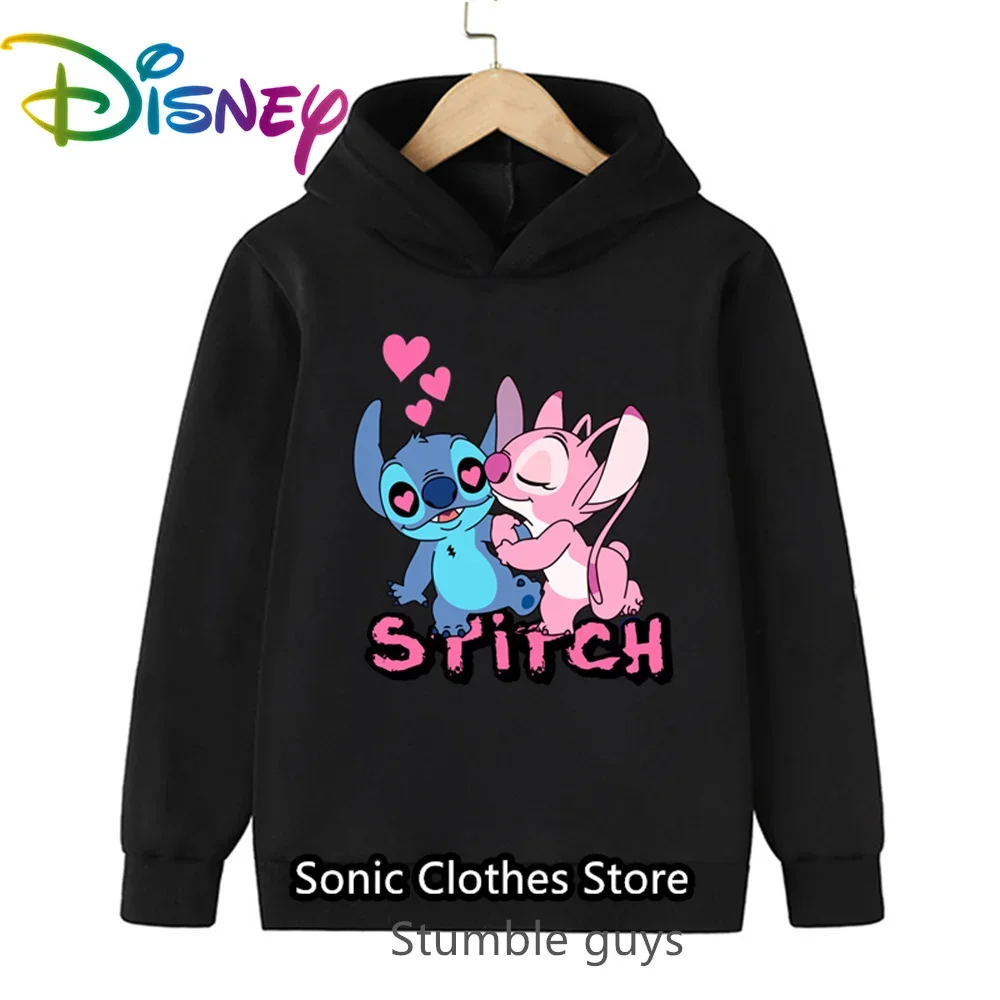 

Kids Disney Stitch Hoodie Fall Girls Fashion Casual Sports Outfit Soft Cotton Long Sleeve