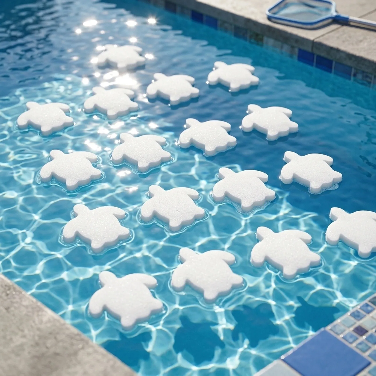 16x Swimming Pool Cartoon Oil Absorbing Sponge Turtle Shaped Filter Sponge Oil Absorbing Scum Sponge Swimming Pool Maintenance